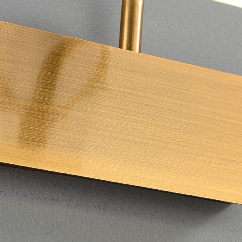 Linear Shade Metal Wall Sconce Modern 1 Light Mirror Wall Mount Light Fixture