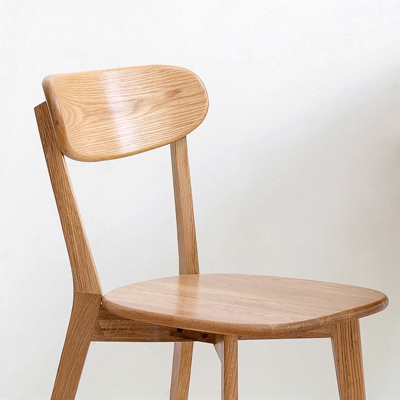 Skandinavischer Stil Esszimmerstuhl Holz Essnetz Armless Stuhl für Küche