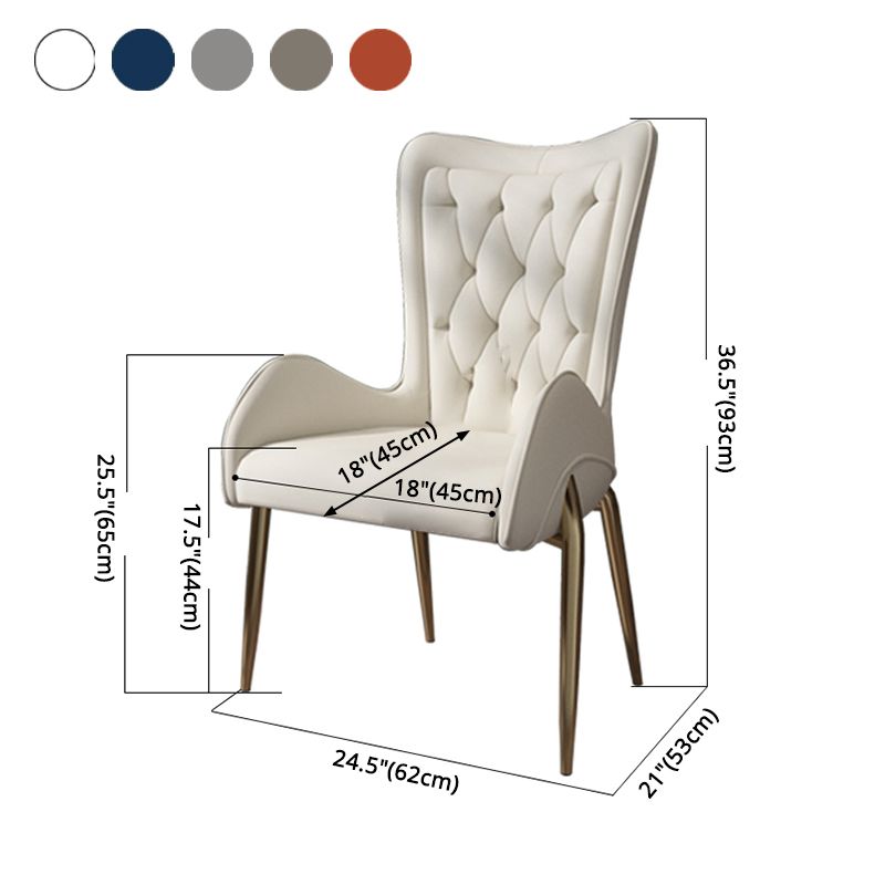 Nordic Style Metal Speisezimmer Sessel Flügelback Side Stuhl für den Heimgebrauch