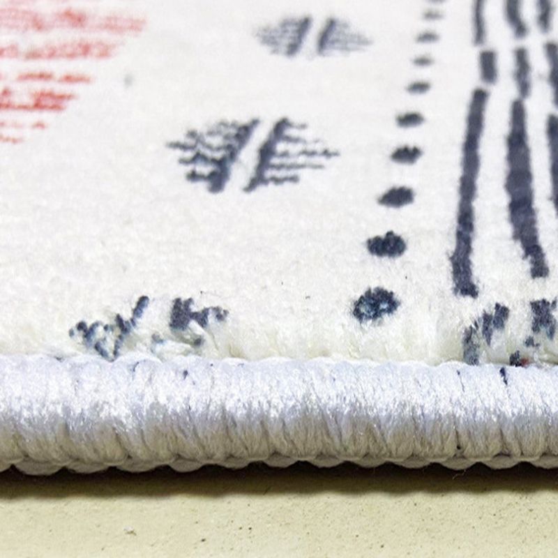 Dark Gray Modern Rug Polyester Abstract Pattern Rug Washable Rug for Drawing Room