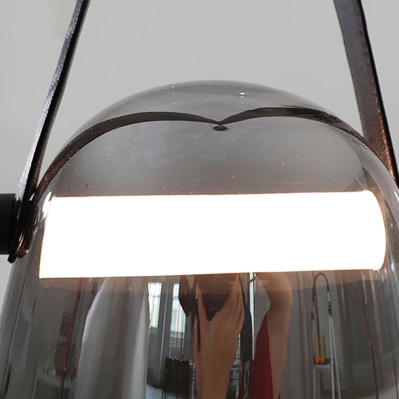 Light a sospensione geometrica a pendente a led artistica moderna con tonalità di vetro