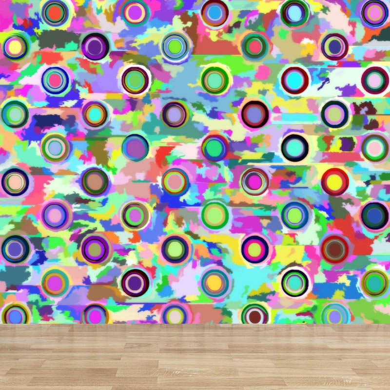 Abstract Illustration Pattern Mildew Wall Mural Horizontalt for Living Room