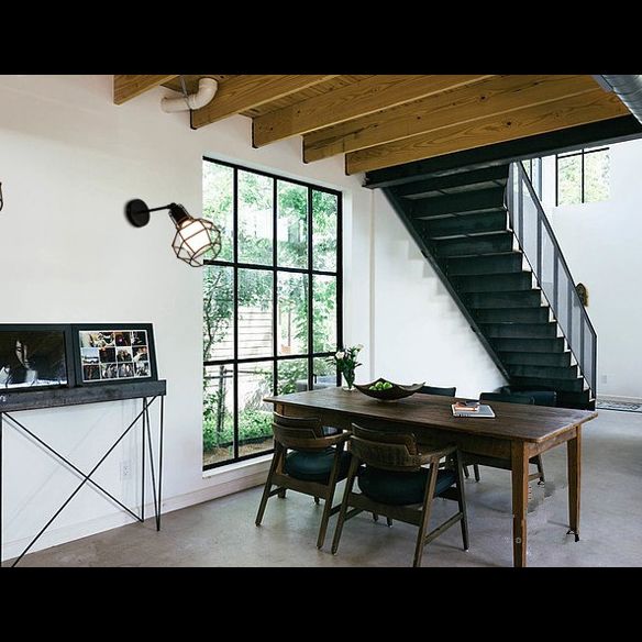 American Industrial Style Shaded Sconce Wall Light Metal 1 Light Sconces