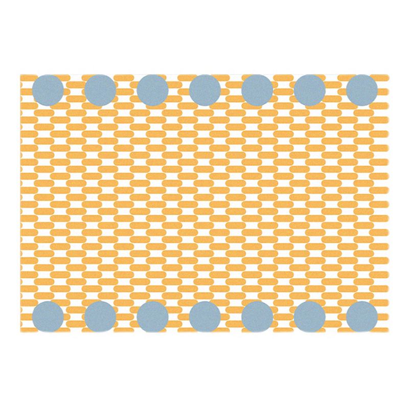 Colorful Modern Area Carpet Geometric Pattern Polyester Area Rug Easy Care Washable Rug for Bedroom