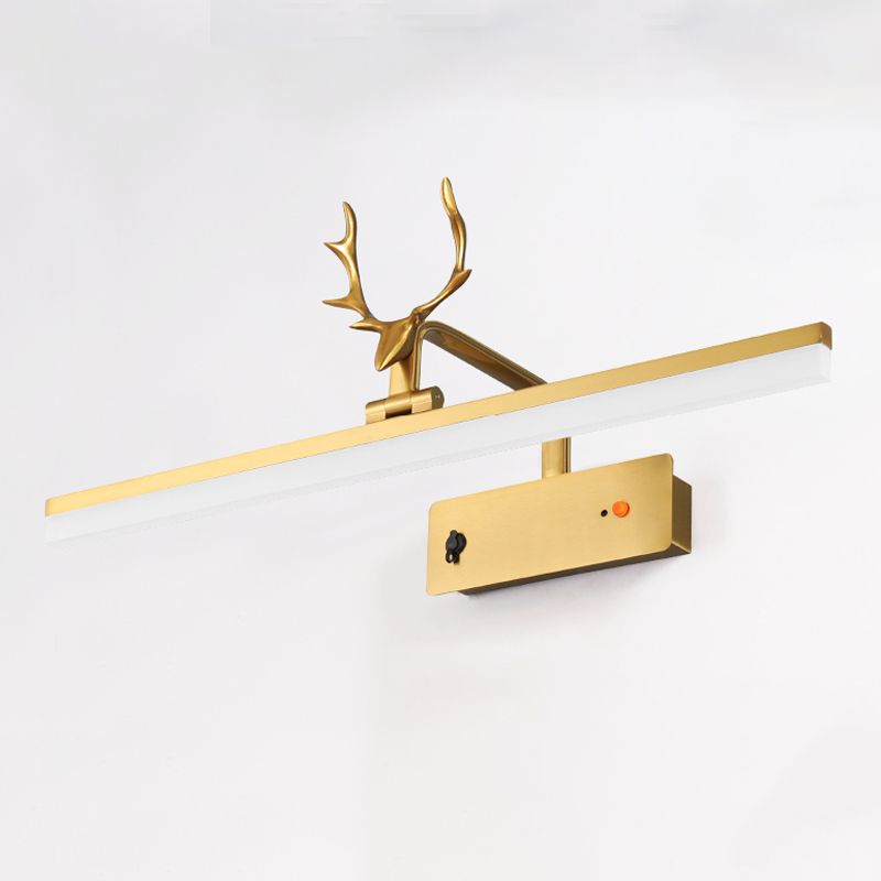 Metal Linear Vanity Lighting Contemporary Style 1 Light Led Vanity Lights