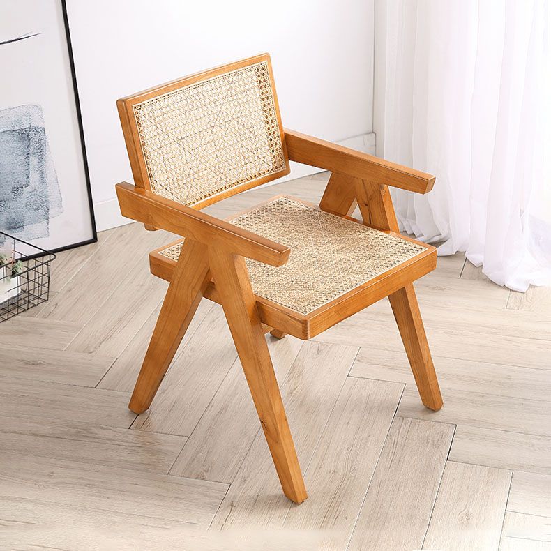 Chaise de salle à manger de Style contemporain, chaise simple avec bras en bois pour cuisine et maison