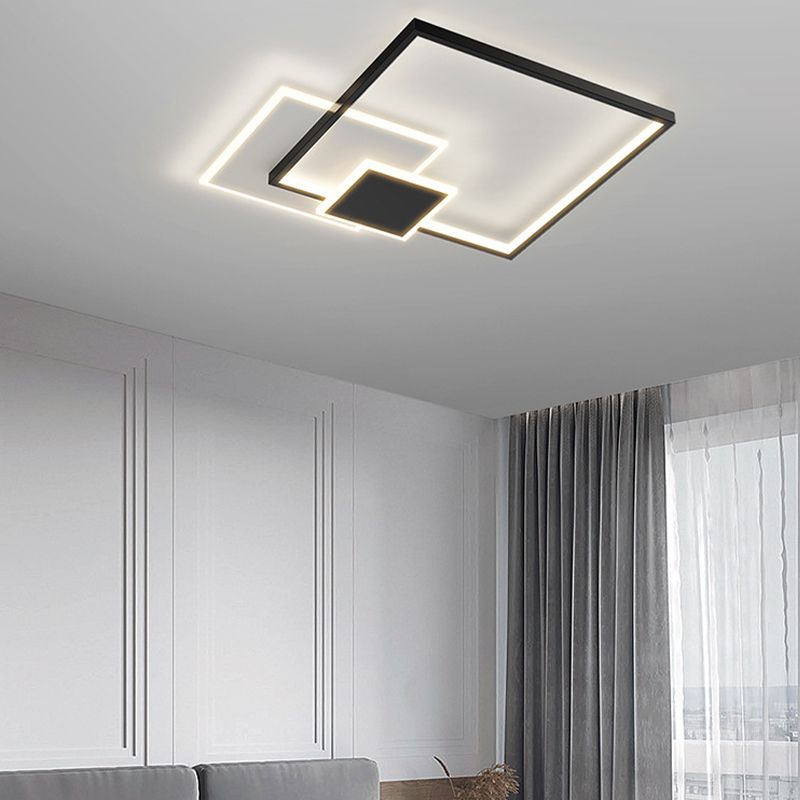 Creatieve Plafond Mount Light Fixture met Witte Acryl Shade voor Woonkamer