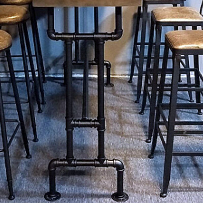 Modern Bar Dining Table Solid Wood Rectangle Bar Table in Brown