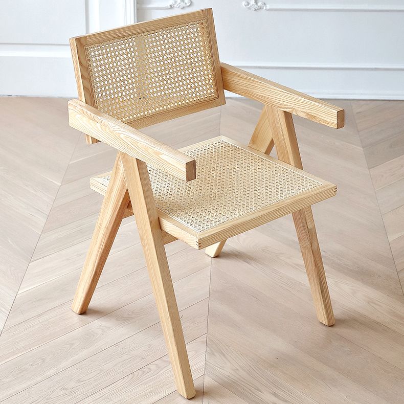 Traditional Style Chairs Dining Kitchen Arm Chairs with Wooden Legs