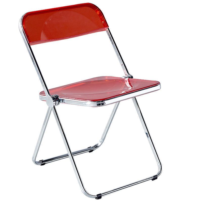Industrial Style Plastic Dining Armless Chair Open Back Dining Side Chair