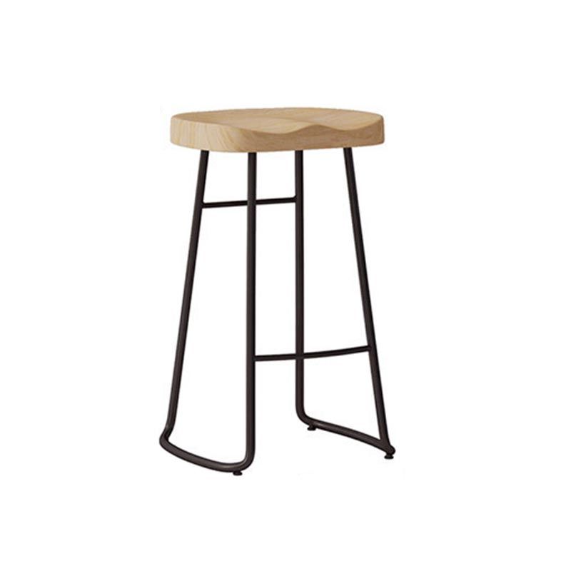 Modern Saddle Seat Bar-stool Solid Wood Counter Bar Stool for Home