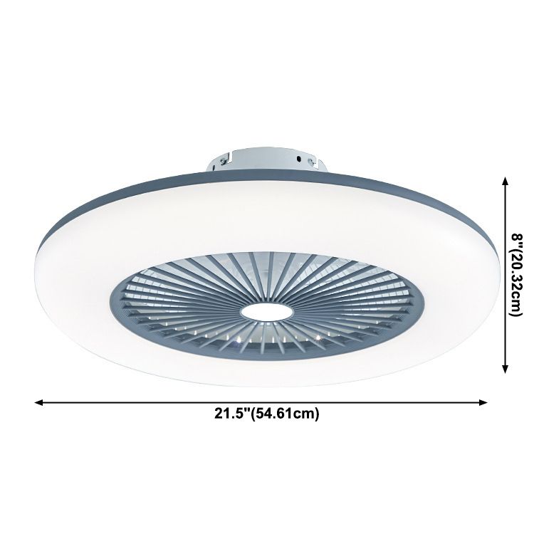 Kreisförmige Wohnheimzimmer LED Deckenlüfter Beleuchtung Metallmakaron unsichtbarer Blüterhalterung