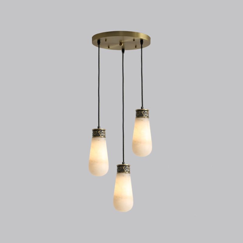 Unique Shape Hanging Lighting Modern Style Marble Light Pendant Lamp for Bedroom