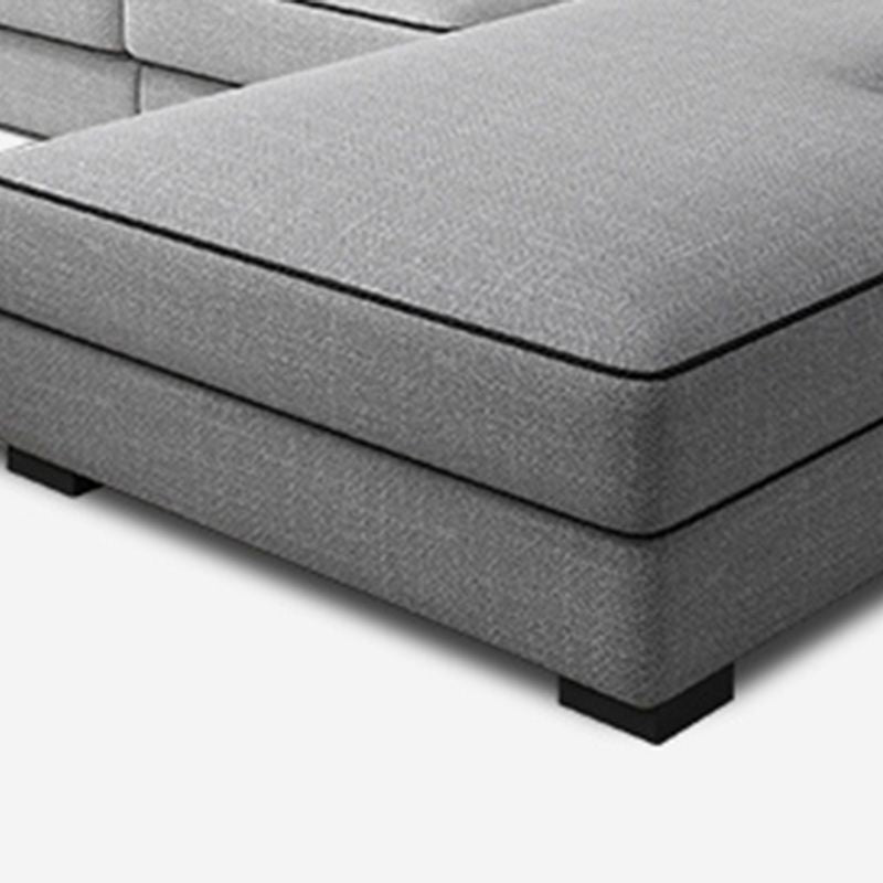 Storage Faux Leather Sectionals with Pillow Top Arm for 4 People