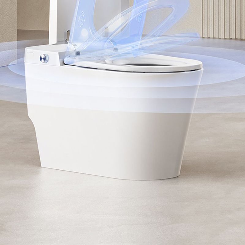 Stain Resistant Smart Toilet Deodorizing Elongated White Floor Mount Bidet
