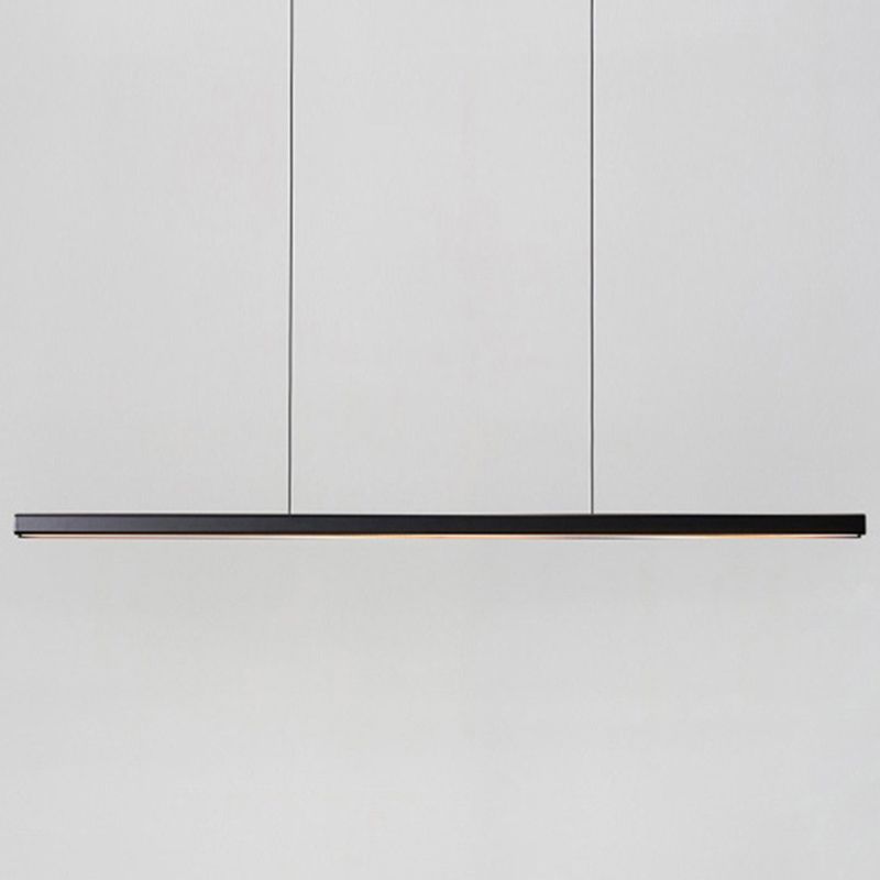 Minimalism Contemporary Style Island Chandelier Light Linear LED Island Light for Dining Room