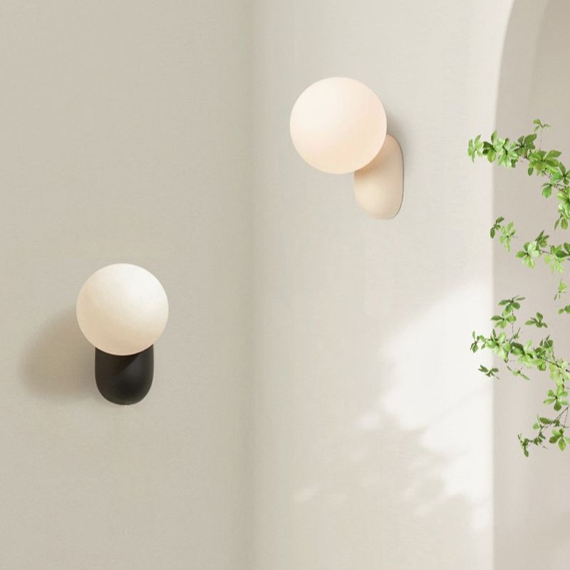 Contemporary Minimalist Wall Light Fixture with PE Shade for Sitting Room