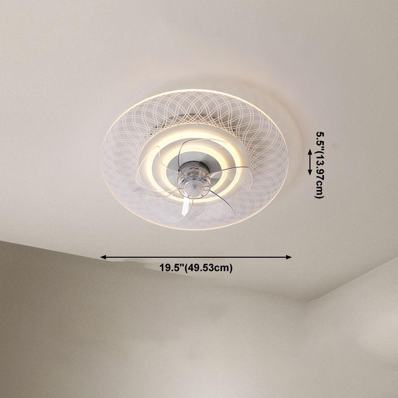 Lampada a ventola a soffitto in metallo in stile semplice per la camera da letto