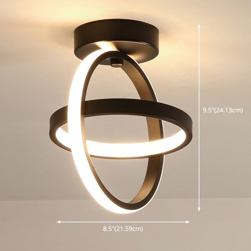 Geometrische lijnen Eenvoud LED-plafondlamp Scandinavische stijl Mini-slaapkamer Gangpad Inbouwverlichtingsarmatuur