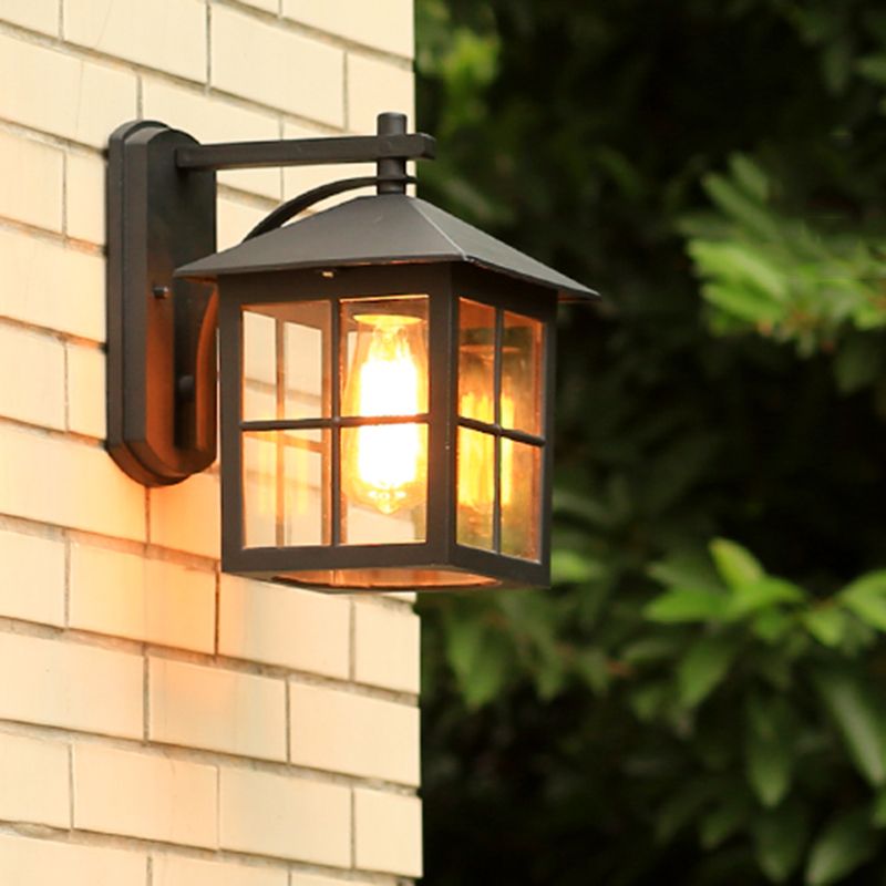 Wrought Iron Wall Lamp Sconce Industrial Loft 1-Light Sconce Lamp for Garden