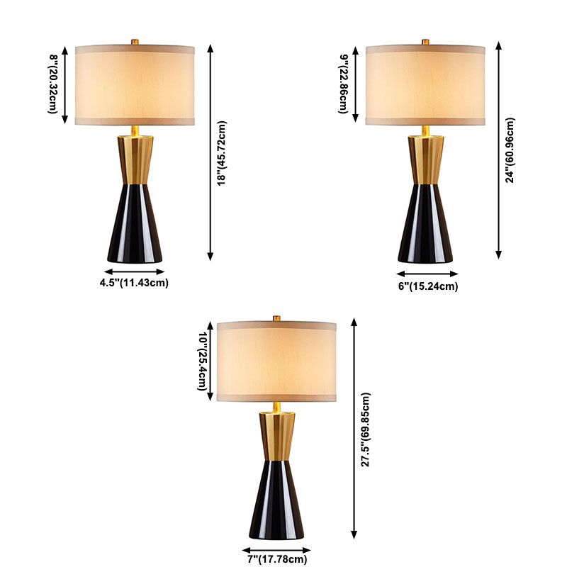 Black-gold Metal Single Head Postmodern Table Lamp for Bedroom Living Room Nightstand Lamps