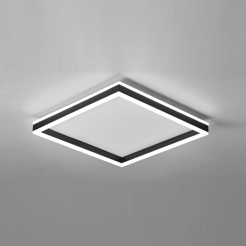 Luminaires de plafond encastrés de simplicité de lumière montée par plafond noir de LED pour le salon