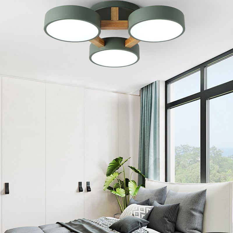 Plafonniers encastrés à LED multi-têtes, luminaire de plafond contemporain