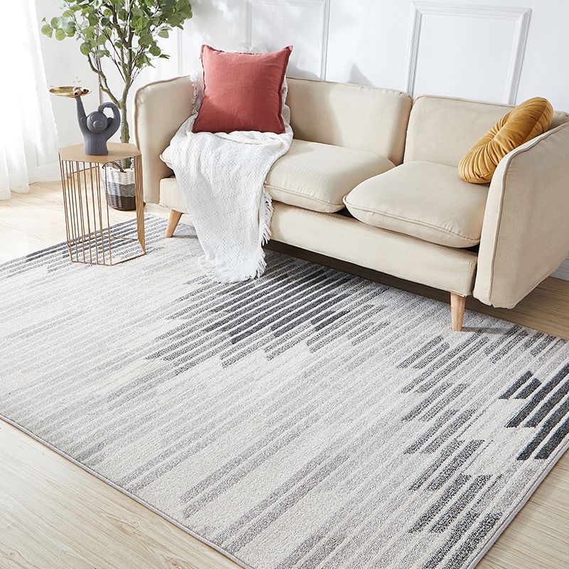 Modern Geometric Rug Multi Colored Polyster Indoor Rug Non-Slip Backing Pet Friendly Area Carpet for Living Room