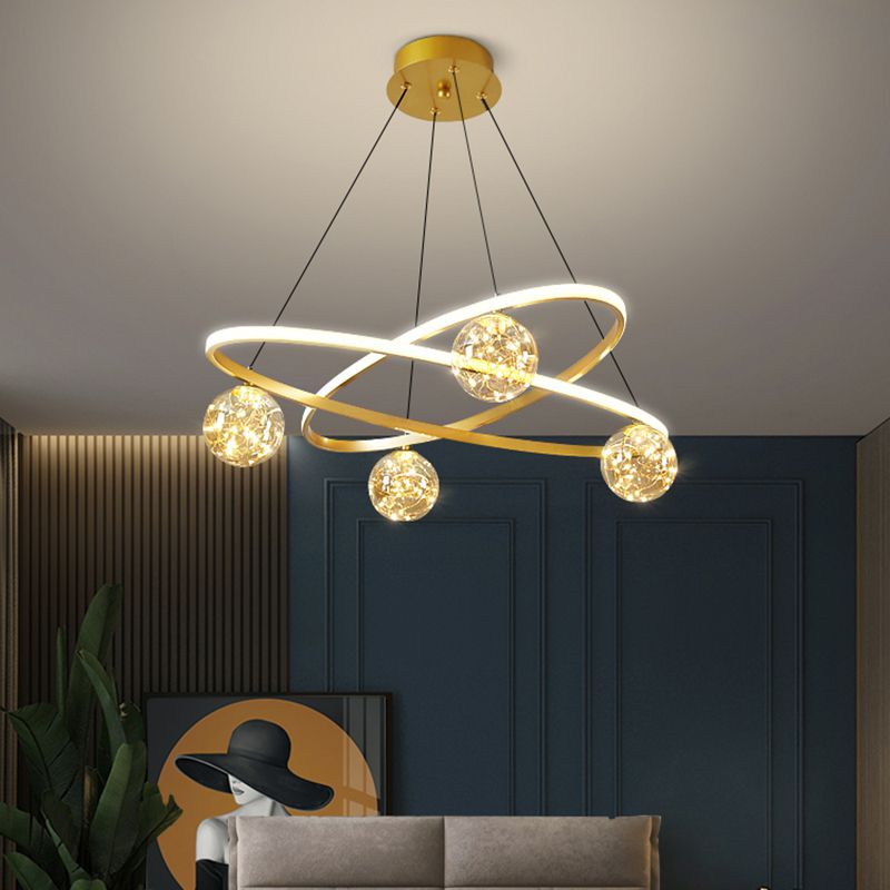 Light Luxury Nordic Style LED Hanging Pendant Light for Living Room Bedroom Dining Room