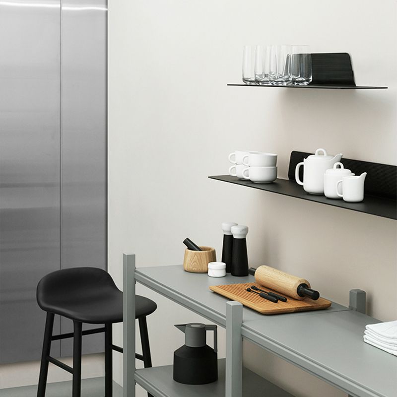 Scandinavian Metal Floating Bookcase 6" Wide Living Room Book Shelf