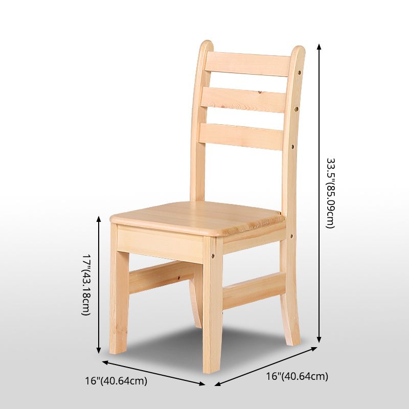 Modern Style Solid Wood Slate Dining Table Set Rectangular Formal Table with 4 Legs Base