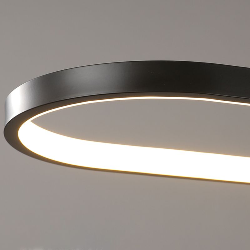 Luces colgantes de forma lineal Estilo contemporáneo de metal de metal de 2 luces de iluminación colgante