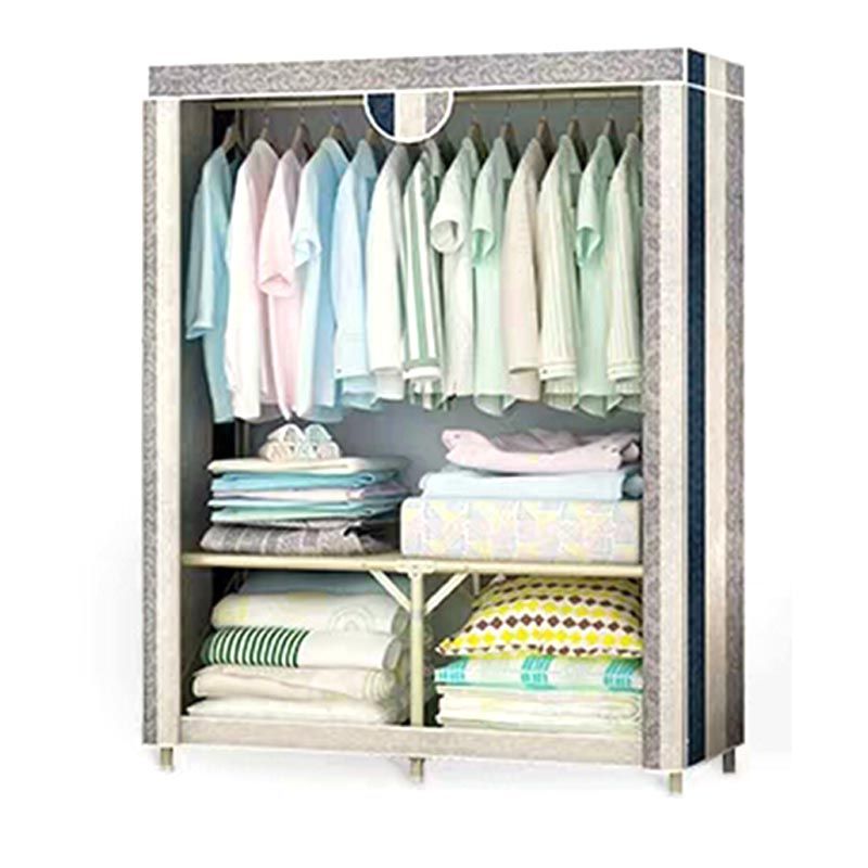 Contemporary Style Wardrobe Steel Bedroom Wardrobe Closet with Door