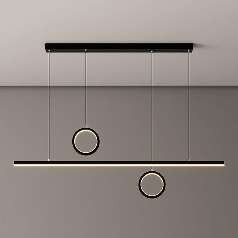 3-Lights Modernist Island Pendants Metal Pendant Lights for Living Room