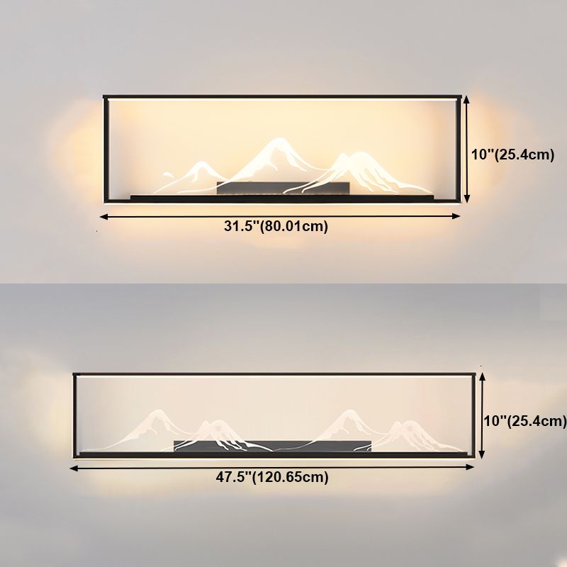 Metal quadrato a forma di parete sconce moderna stile 2 luci a parete luce montata