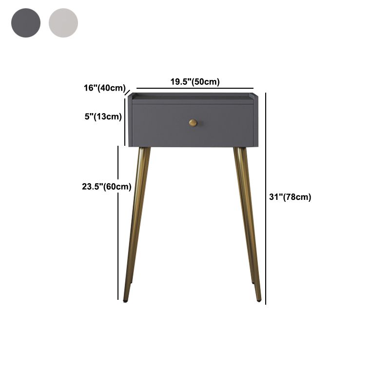 Rectangular Top Vanity Makeup Table - 30.7" Tall Vanity White/Grey Makeup Table