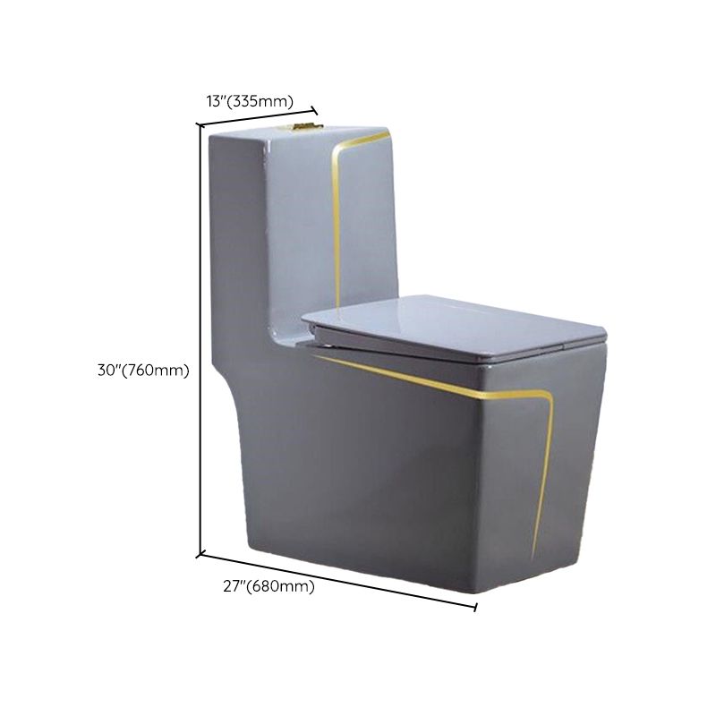 Traditional Floor Mounted Urine Toilet Siphon Jet Toilet Bowl with Toilet Seat