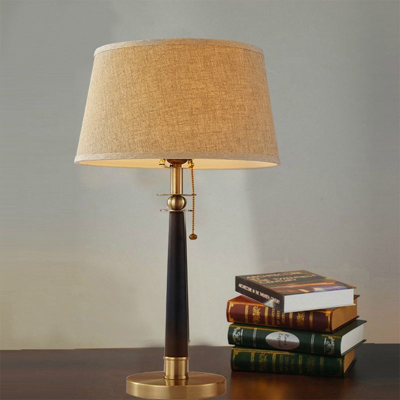 Conische taaklamp Moderne stof 1 kop Valas leeslicht met trekketting, 12 "/16" breed