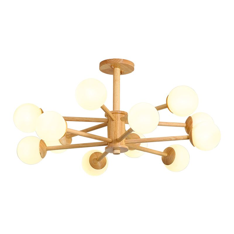 Wood Hanging Pendant Lights Modern Global Hanging Lamps for Living Room