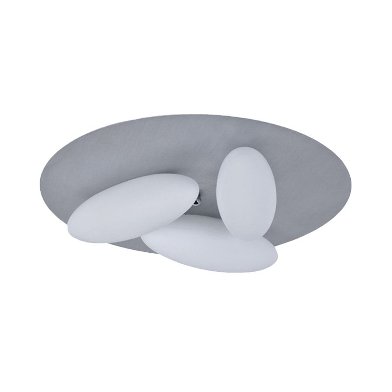 Plafonnier encastré en forme de Grain de riz, éclairage moderniste en verre blanc, 3/5 têtes, plafonnier de salon