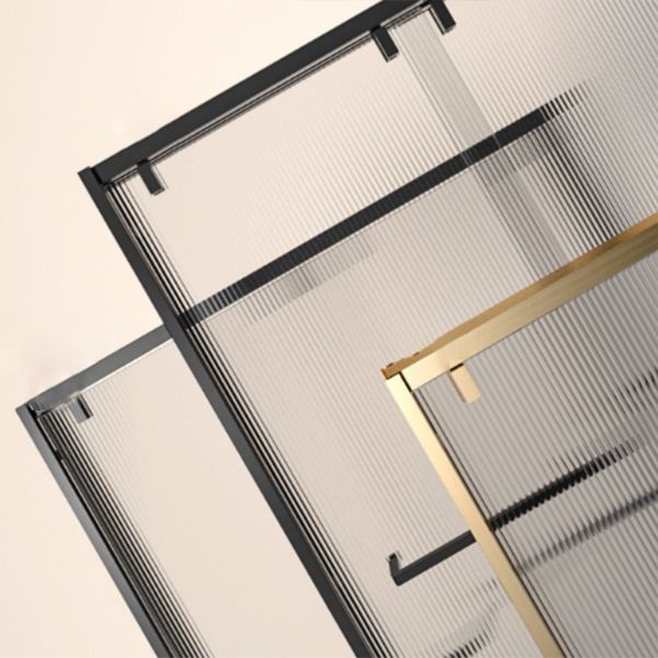 Double Sliding Shower Doors Black Tempered Glass Shower Bath Door