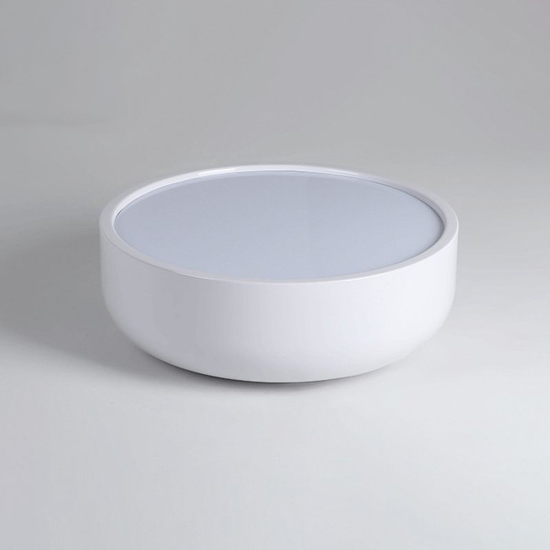 1 Head Macaron Ceiling Light Iron Material Acrylic White Light Living Room Flush Mount Lighting