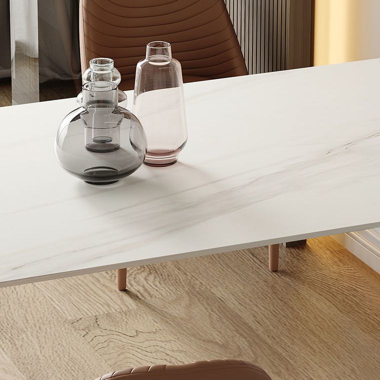 Simplicity Free Form Table Sintered Stone Top Iron Base Dining Table
