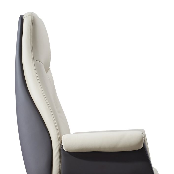 Modern Leather Executive Chair Adjustable Swivel Tilt Mechanism Office Chair