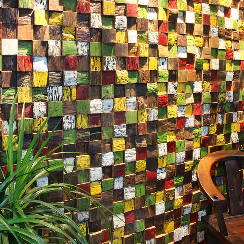 Wall Paneling Wood Shiplap Mosaic Modern Indoor Wall Paneling