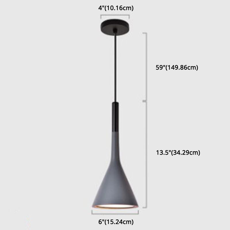 Resin Tapered Hanging Light Nordic Modern Style 1 Light Restaurant Ceiling Pendant Lamp