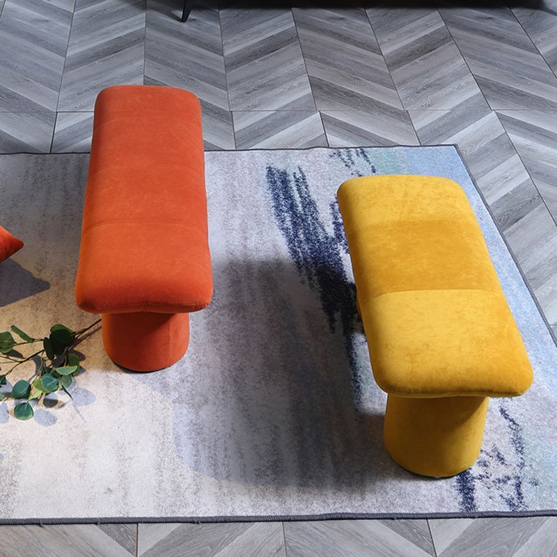 Modern Velvet Boucle Pouf Plain Rectangle Water Resistant Sherpa Pouf