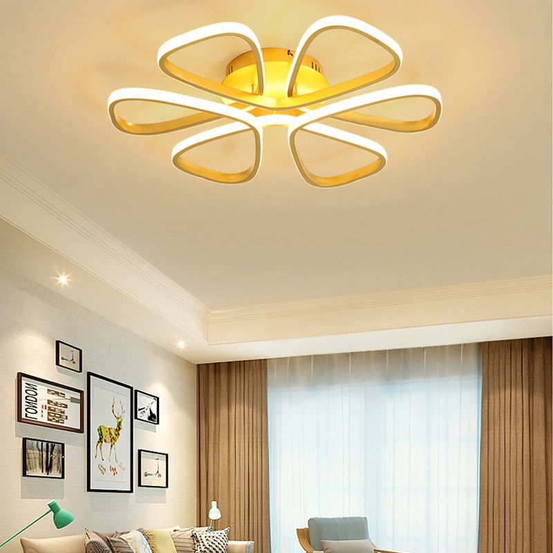 Petal Living Room Ceiling Flush Mount Light Metal LED Simple Ceiling Mounted Light