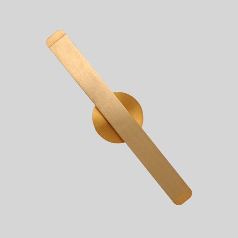 Lampada a parete a LED in alluminio spazzolato oro design rotabile in stile nordico semplicità da letto a parete luce