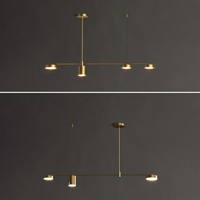 Drum Dinning Room Island Ceiling Light Metal LED Minimalist Island Pendant Light